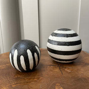 Doodles Black & White Decorative Spheres