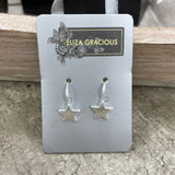 Eliza Gracious - Small Star on Hoop Earrings