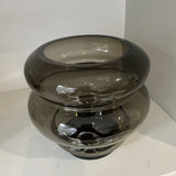 Wikholm Smoked Grey Circle Glass Vase - Mini & Small