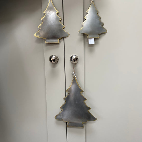 Retreat-Christmas Galvanised Christmas Tree Hanging Decorations Available in 3 sizes  23AW49