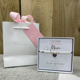 Happy Birthday Mum Bracelet in it's gift box (included) with matching Life Charm Gift Bag (sold separately for £2)