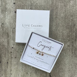 Congrats Life Charm Bracelet in it's gift box (included)