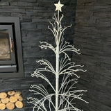 White Metal Glitter Xmas Tree - 150cm