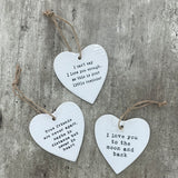 Ceramic Hanging Heart - 'True friends are never apart..'