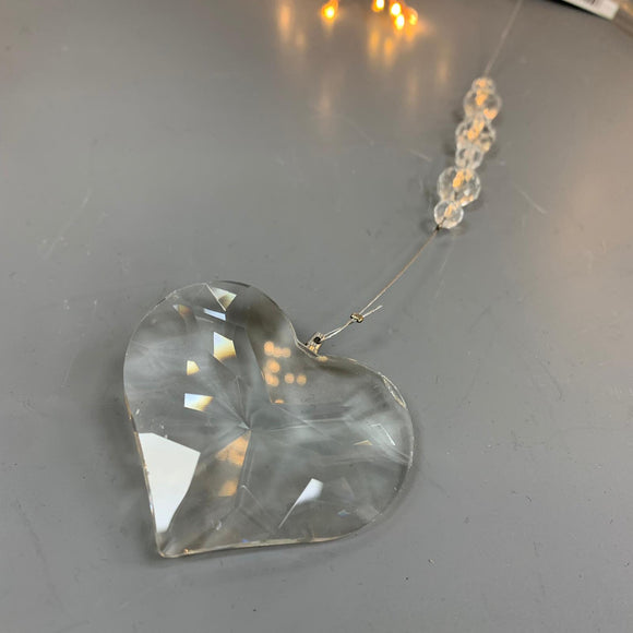 Crystal Heart Drop Garland