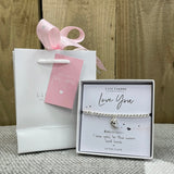 Love You LC Bracelet in it's gift box (included) with matching Life Charms Gift Bag (sold separately for £2)