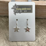 Eliza Gracious - Small Star on Hoop Earrings
