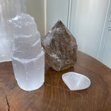 Crystal mountain Selenite Towers  Available in 3 sizes -  Small H10.5cm 