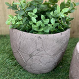Anna Brown Melange Leaf Plant Pot - Large