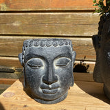 Wikholm Buddha Black Plant Pots - 23cm & 16cm