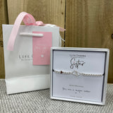 LIFE CHARM BRACELET - you are a super sister - in beautiful gift box with matching gift bag (purchase separately)