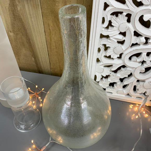 Crackle Glass Enzo Small Vase