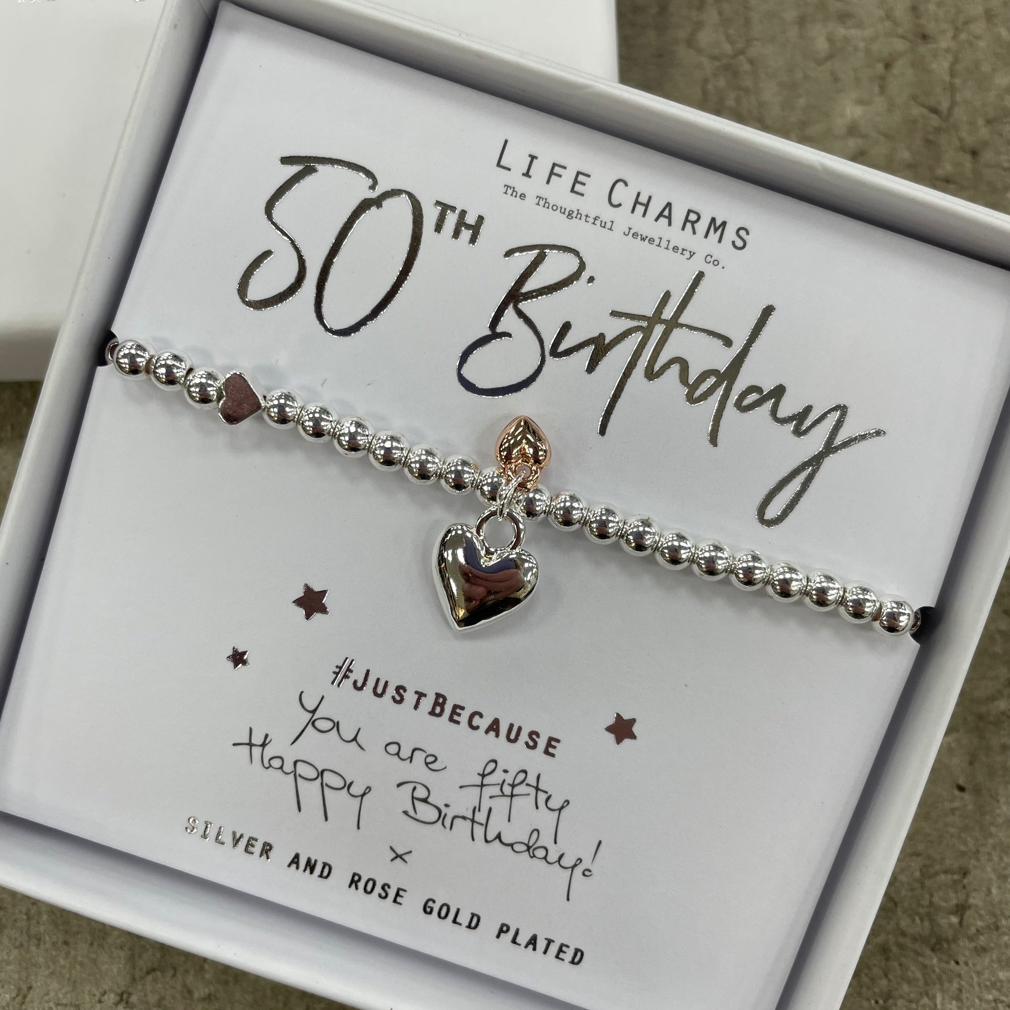 Life Charm Bracelet 50th Birthday The Life Store Brigg