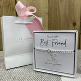 Best Friend Life Charm Bracelet in it's gift box (included) with matching Life charms gift bag (sold separately £2)