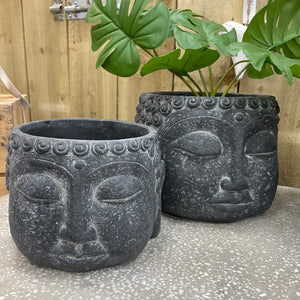 Buddha Black Plant Pot | Small