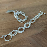 Eliza Gracious -  Burnished Silver chunky linked chain Bracelet EB0360
