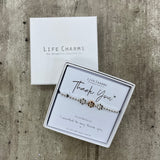 Life Charm Bracelet - ‘Thank you’ in it's gift box (included)