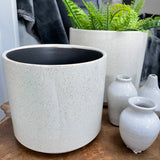 Lydia White Melange Plant Pot - 2 sizes