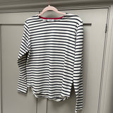 Chalk - Navy Fleur Stripe T Shirt