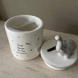 Ceramic Elephant Quotable Money Pot - 'Small Change..'