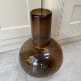 Large Ball Base Amber Vase