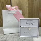 Life Charm Bracelet - ‘The Best’ in it's gift box (included) with matching Life charms gift bag (sold separately for £2)