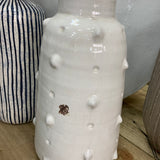 Rustic White Bobble Vase - 36cm