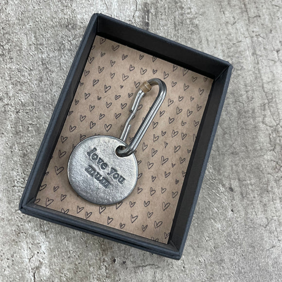 love you mum metal keyring kutuu in gift box