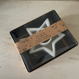 Ceramic Star shaped Candlestick Holder with loving quote: 'Reach for the stars' send with love gift box