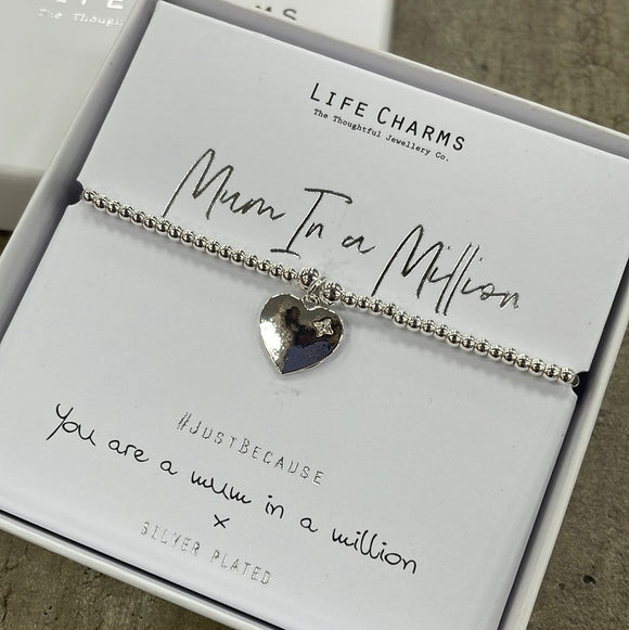 Life Charm Bracelet - ‘Mum in a Million’