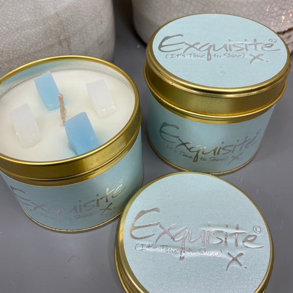 Lily Flame scented tin candle Exquiste its time to shine
