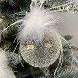 Feather Top Glass Baubles