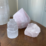 Crystal mountain Selenite Towers  Available in 3 sizes - Mini H6cm