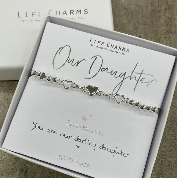 Life Charm Bracelet - ‘Our Daughter’ in it's gift box (included)