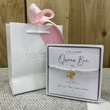 Life Charm Bracelet - ‘Queen Bee’ in it's gift box (included) with matching Life Charms Gift Bag (sold separately for £2 extra)