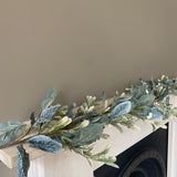 Frost Laurel & Mistletoe Garland 150cm