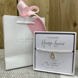 Horse Lover LC Bracelet in it's gift box (included) with matching Life Charm Gift Bag (sold separately for £2)