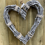 Rope tied Willow hanging Heart