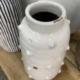 White Distressed Bobble Vase H36cm