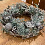 Round Pinecone T-Light Holder D30cm