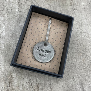 Kutuu Keyring love you dad quote - little gift with a big meaning