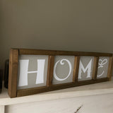 Rectangular Wooden Small Multi Frame Plaque - HOME