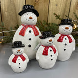 Christmas ceramic snowmen family 