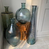 Balloci Ribbed Blue Glass Vase - 59cm
