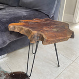 Bali Teak Side Table with Metal Legs *CLICK & COLLECT ONLY*