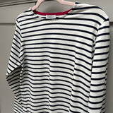 Chalk - Navy Fleur Stripe T Shirt
