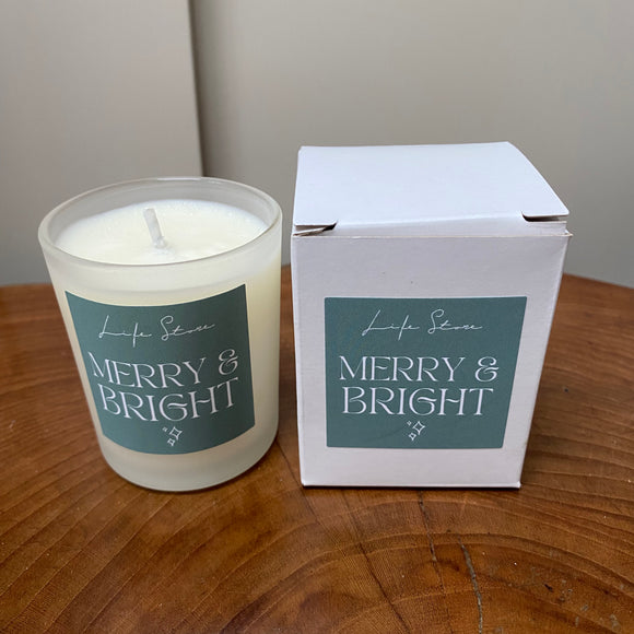 Merry & Bright Frosted Votive Candle