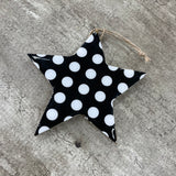 Retreat - Black & White Hanging Stars - Dots