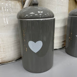 Retreat - Grey Heart Storage Jars