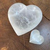 Crystal Selenite Heart Stone
